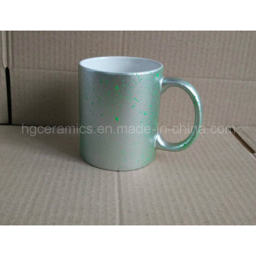 Sliver Mug with Neon DOT, Sliver Mug with Fluorescent DOT